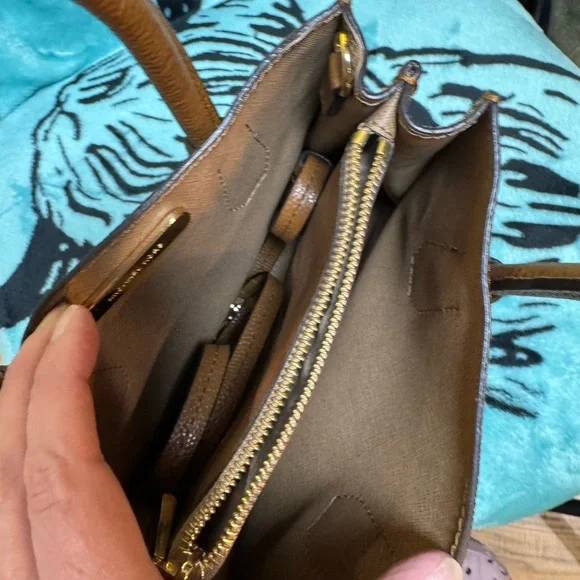 MICHAEL KORS Brown Pebbled Leather Crossbody Satchel - Picture 3 of 6